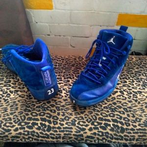 Blue Suede jump man Jordan's size 11!!!